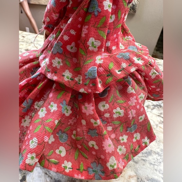 Handcarved wood Native American Indian doll w handsewn dress vintage real basket - Picture 8 of 11